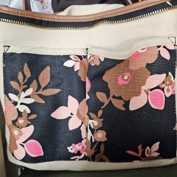 SPARTINA 449 Floral Linen and Leather shoulder bag - Picture 13 of 16
